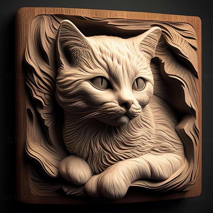 3D model Burmilla cat (STL)
